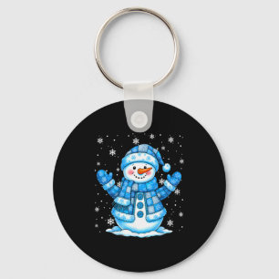 Patchwork Quilt Snowman Quilter Merry Christmas Pa Key Ring