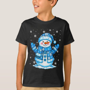 Patchwork Quilt Snowman Quilter Merry Christmas Pa T-Shirt