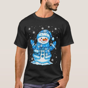 Patchwork Quilt Snowman Quilter Merry Christmas Pa T-Shirt