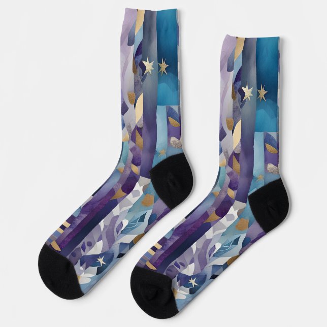 patchwork quilt socks (Left)