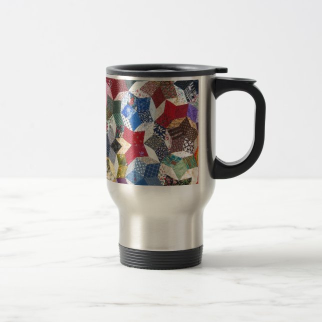 Patchwork Quilt Travel Mug (Right)