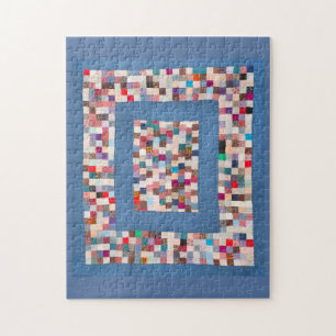 Patchwork quilt with two borders jigsaw puzzle