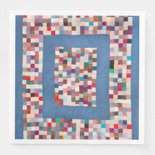 Patchwork quilt with two borders napkin