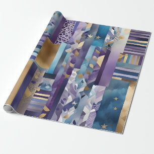 patchwork quilt wrapping paper