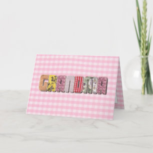 Patchwork Quilted Look For Grandma Card