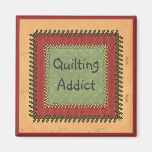 Patchwork Quilting Addict Magnet