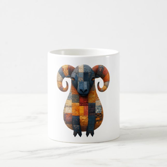 Patchwork Ram Mug (Center)