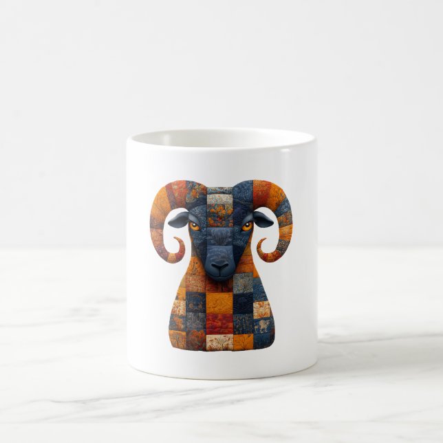 Patchwork Ram Mug (Center)