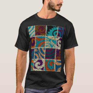 Patchwork Rough Canvas Vintage Imitation T-Shirt