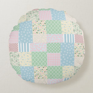 Patchwork  round cushion