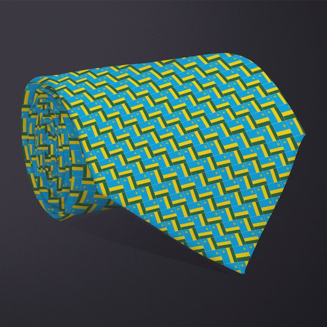Patchwork Rwanda Flag Pattern  Tie (Creator Uploaded)