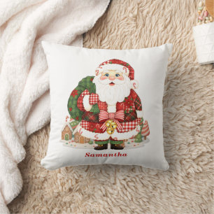 Patchwork Santa Claus Christmas Cushion