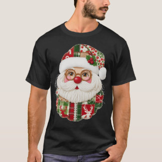 Patchwork Santa Claus T-Shirt