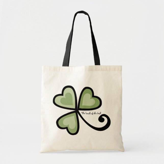 Patchwork Shamrock Hearts Tote Bag (Front)