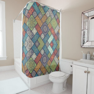 patchwork shower curtain