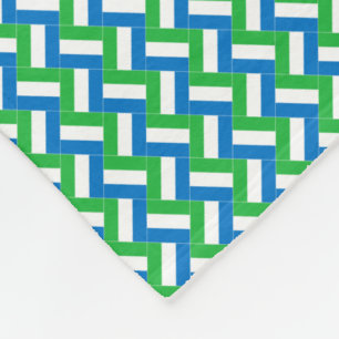 Patchwork Sierra Leone Flag Pattern Fleece Blanket