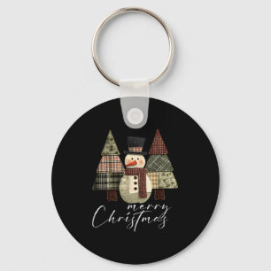 Patchwork Snowman,patchwork Christmas Tree Funny G Key Ring