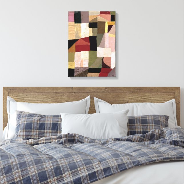 Patchwork (Son's Cradle) | Sonia Delaunay | Canvas Print (Insitu(Bedroom))