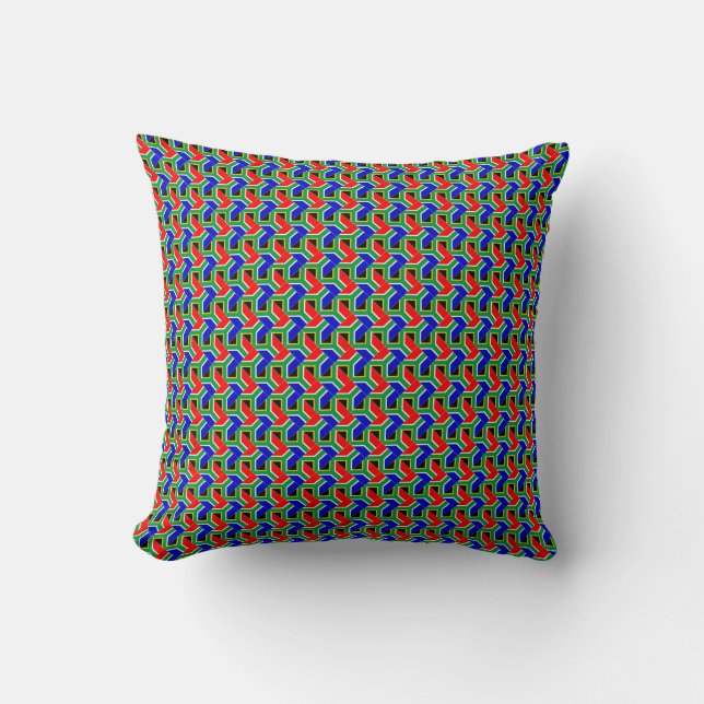 Patchwork South Africa Flag Pattern  Cushion (Front)