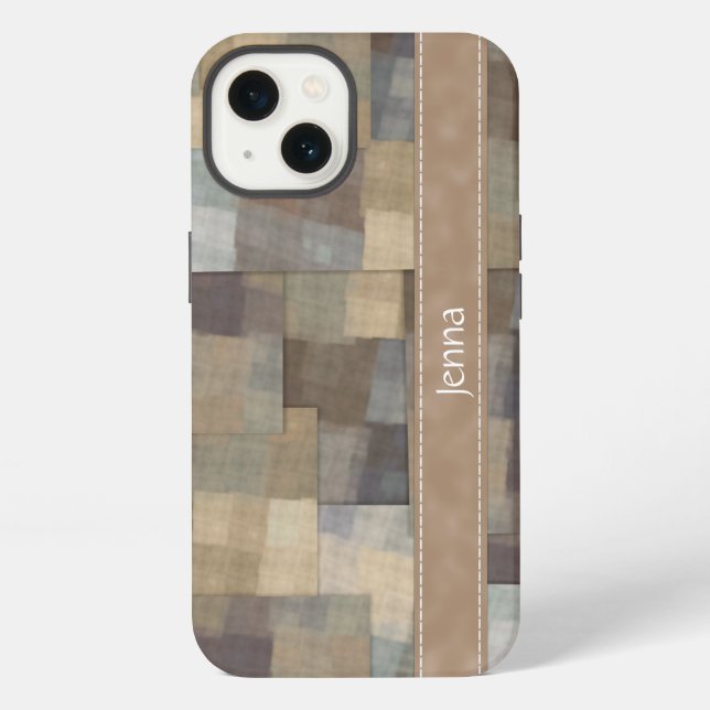 Patchwork Squares iPhone Case (Back)