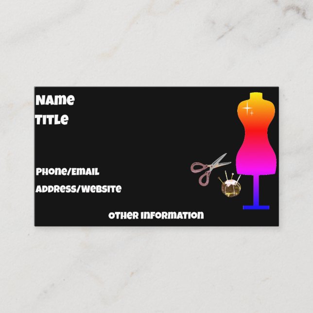 Patchwork Standard, 3.5" x 2.0" Business Card (Front)