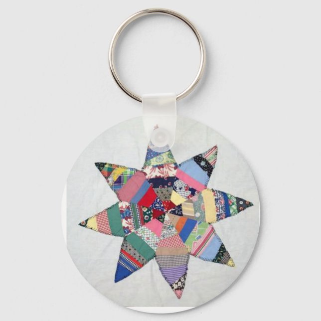 Patchwork star keychain (Front)