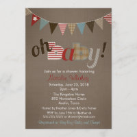 Patchwork Stitch Rustic Quilt Banner Baby Shower