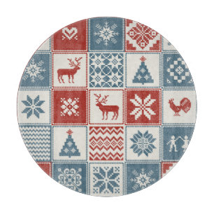 Patchwork Style: Christmas Ornamental Pattern Cutting Board