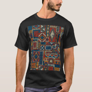 Patchwork Style Embroidered Vintage Print T-Shirt