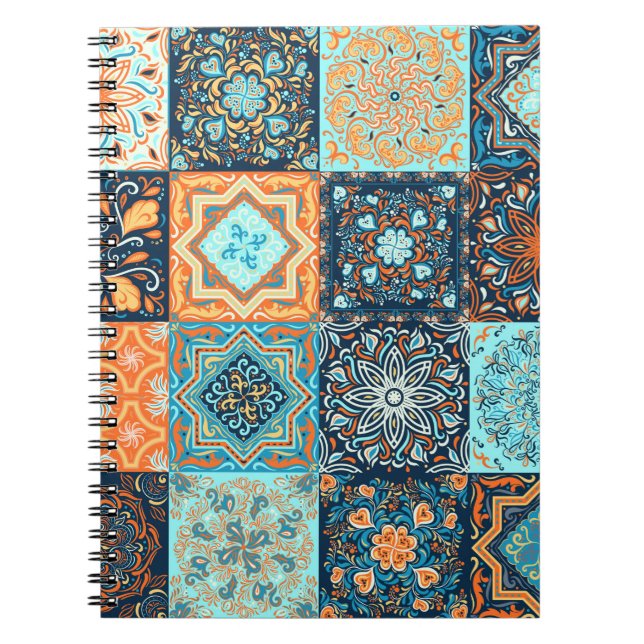 Patchwork Style. Seamless Pattern of 16 decorative Notebook (Front)