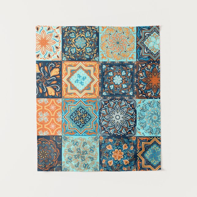 Patchwork Style. Seamless Pattern of 16 decorative Tapestry (Front)