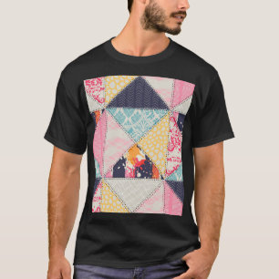 Patchwork Style: Versatile Seamless Design. T-Shirt
