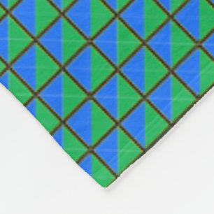 Patchwork Tanzania Flag Pattern Fleece Blanket