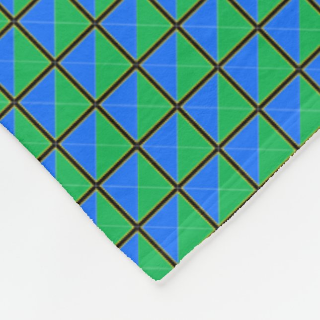 Patchwork Tanzania Flag Pattern  Fleece Blanket (Corner)