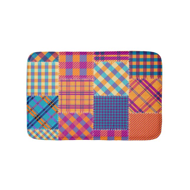 Patchwork textile: seamless vintage pattern. bath mat (Front)