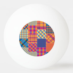 Patchwork textile: seamless vintage pattern. ping pong ball