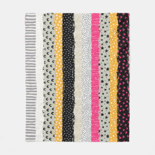 Patchwork Tiles: Versatile Seamless Design. Fleece Blanket