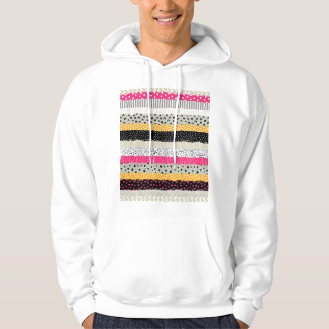 Patchwork Tiles: Versatile Seamless Design. Hoodie (Front)