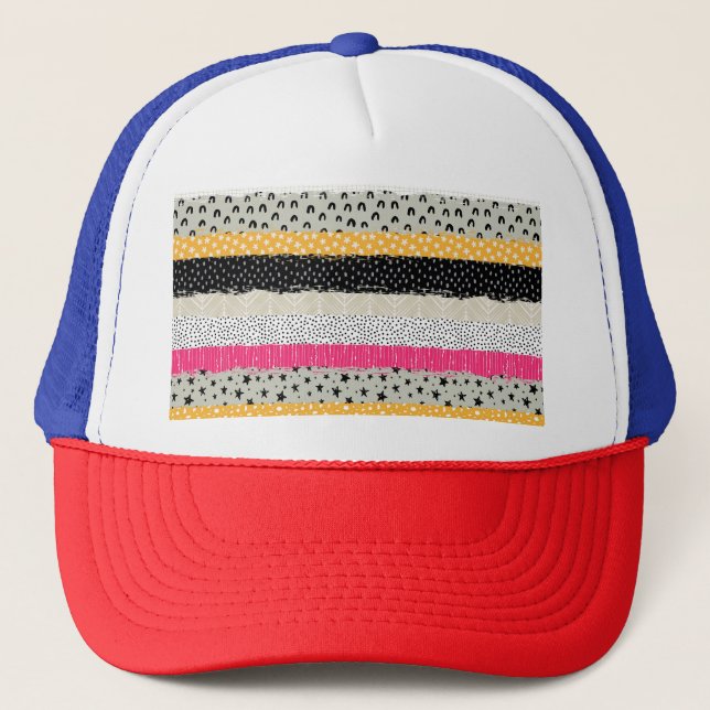 Patchwork Tiles: Versatile Seamless Design. Trucker Hat (Front)