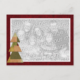 Patchwork Tree Template Postcard