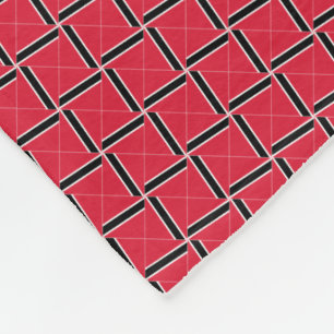 Patchwork Trinidad and Tobago Flag Pattern Fleece Blanket