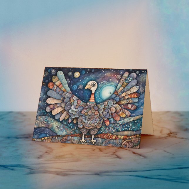 Patchwork Turkey Thanksgiving Greeting Card (Creator Uploaded)