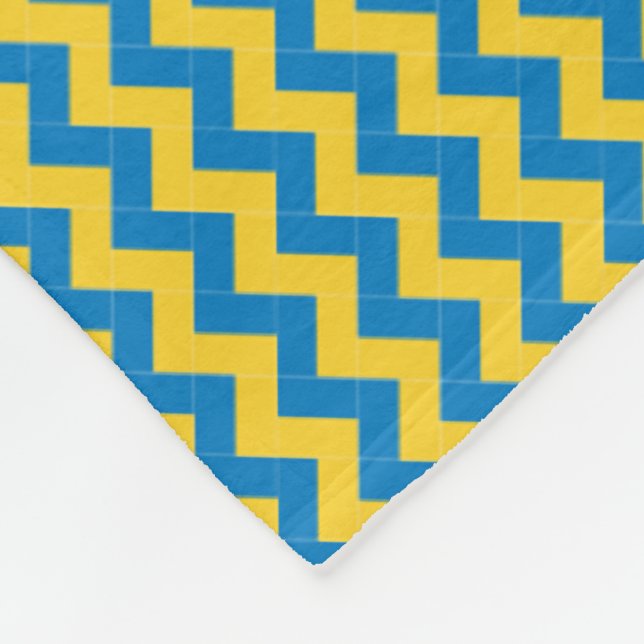 Patchwork Ukraine Flag Pattern  Fleece Blanket (Corner)