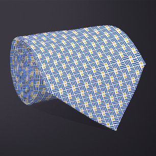 Patchwork Uruguay Flag Pattern  Tie