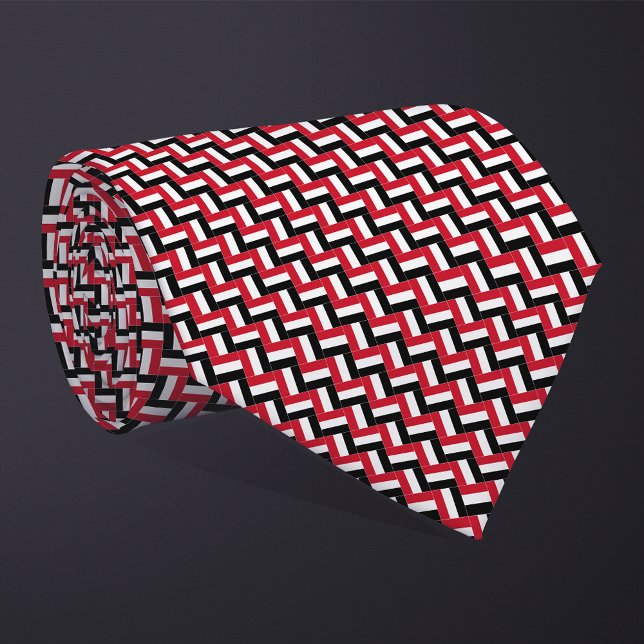 Patchwork Yemen Flag Pattern  Tie (Creator Uploaded)