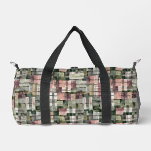Patchy Mauve, Taupe, Sage  Duffle Bag