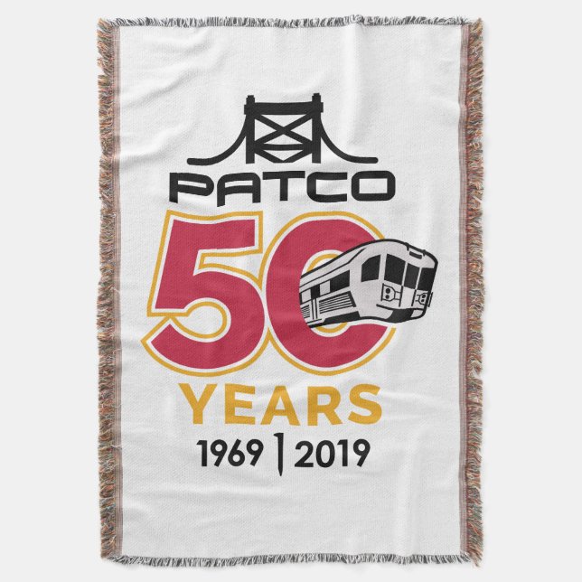 PATCO 50th Anniversary Limited Edition Throw Blanket (Front Vertical)