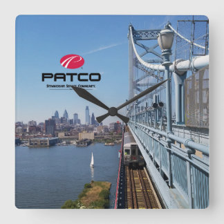 PATCO Philadelphia Skyline Wall Clock - Square