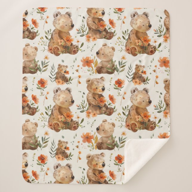 Patel colours nursery wrapping paper sherpa blanket (Front)