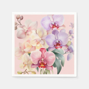 Patel Rainbow Orchids Wedding Napkin
